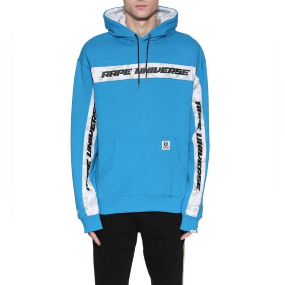 NWT - AAPE by A Bathing Ape (BAPE) Logo Tape Hoodie - Men XL/Women XXL - Picture 2 of 11